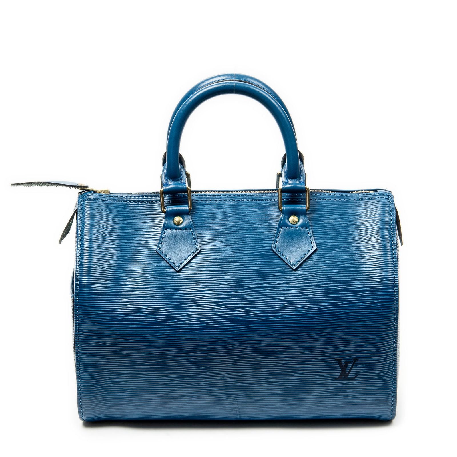 Louis Vuitton Speedy Blue Epi Handbag — view 5