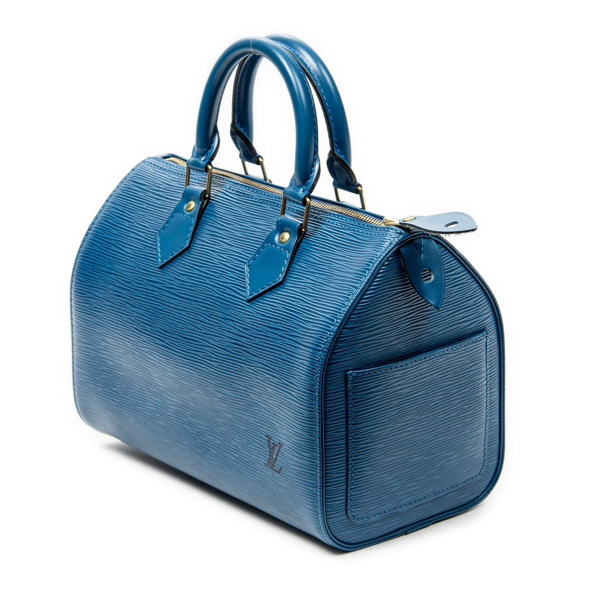 Louis Vuitton Speedy Blue Epi Handbag — view 2