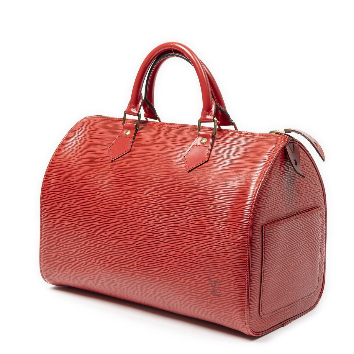 Louis Vuitton Speedy Red Epi Handbag — view 2