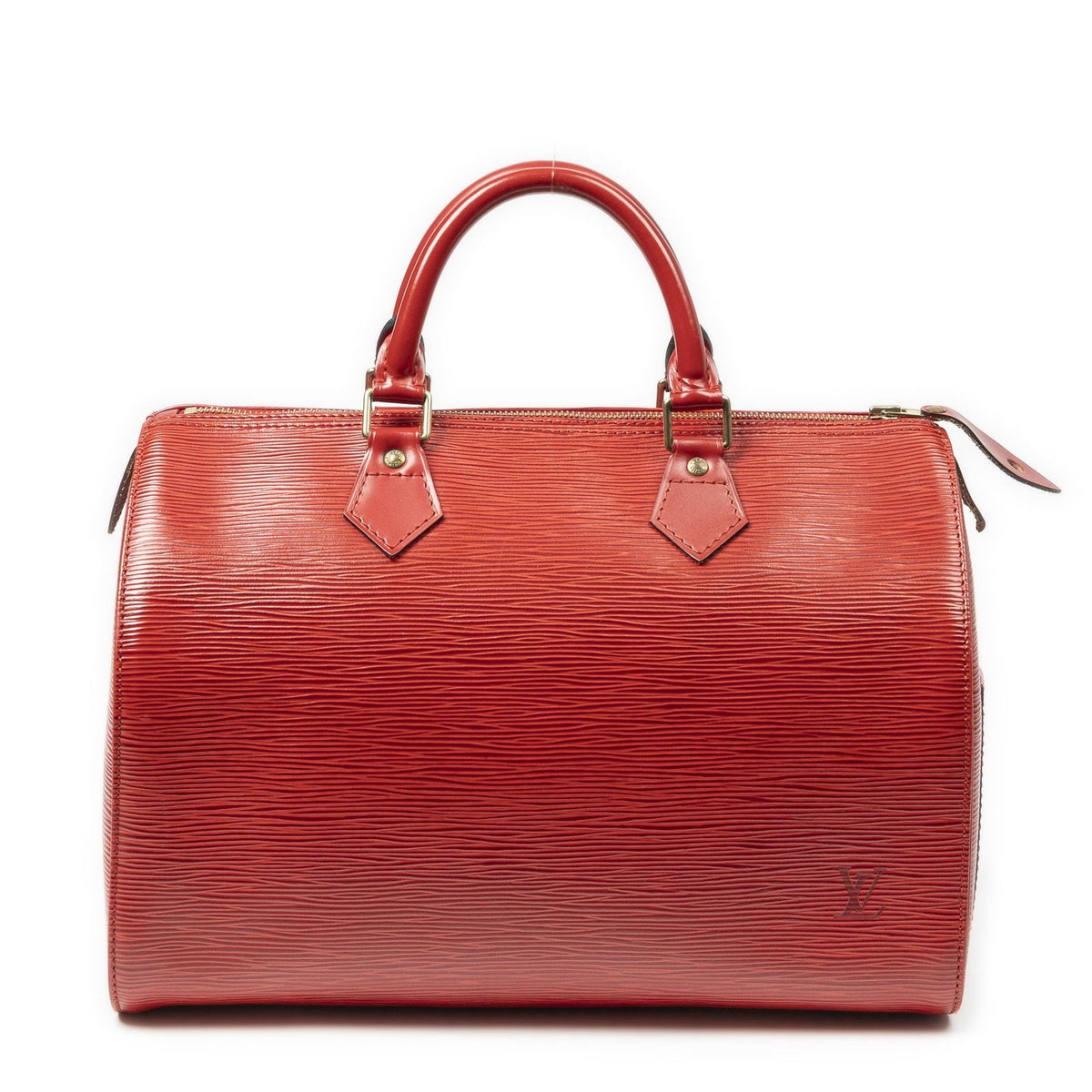Louis Vuitton Speedy Red Epi Handbag