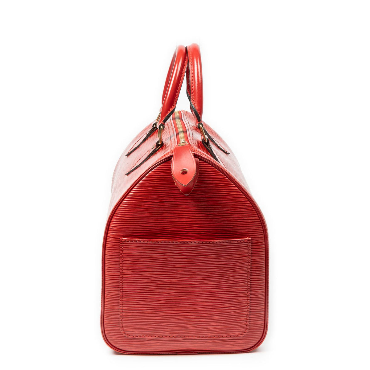 Louis Vuitton Speedy Red Epi Handbag — view 3