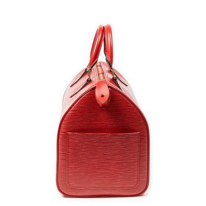 Louis Vuitton Speedy Red Epi Handbag — view 3