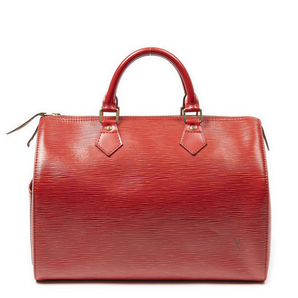 Louis Vuitton Speedy Red Epi Handbag — view 5
