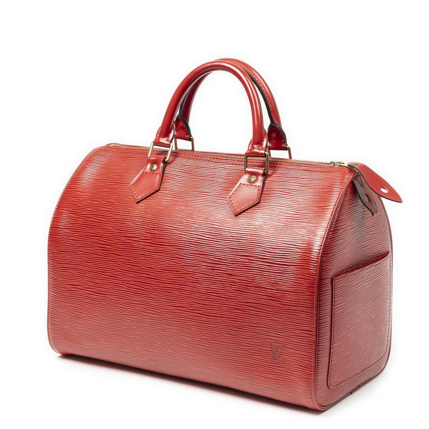 Louis Vuitton Speedy Red Epi Handbag — view 2