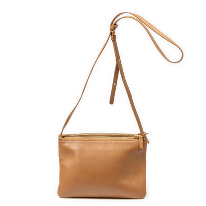 Celine Small Trio Crossbody Tan Calfskin Leather — view 5