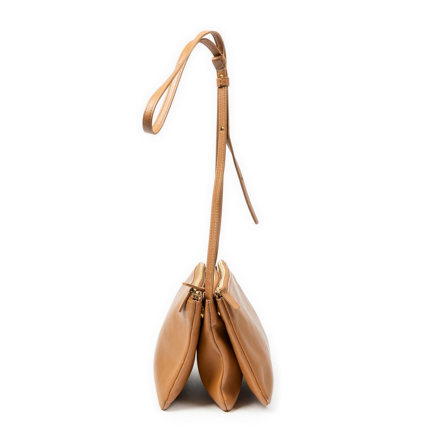 Celine Small Trio Crossbody Tan Calfskin Leather — view 4