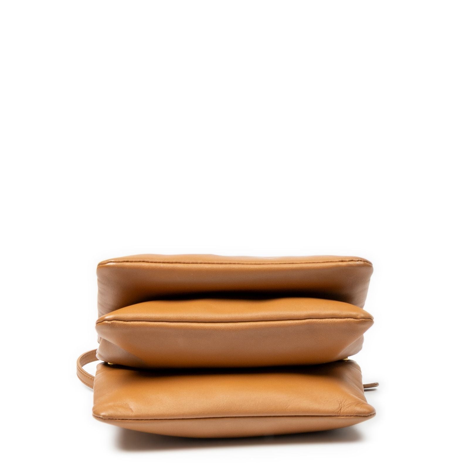 Celine Small Trio Crossbody Tan Calfskin Leather — view 6