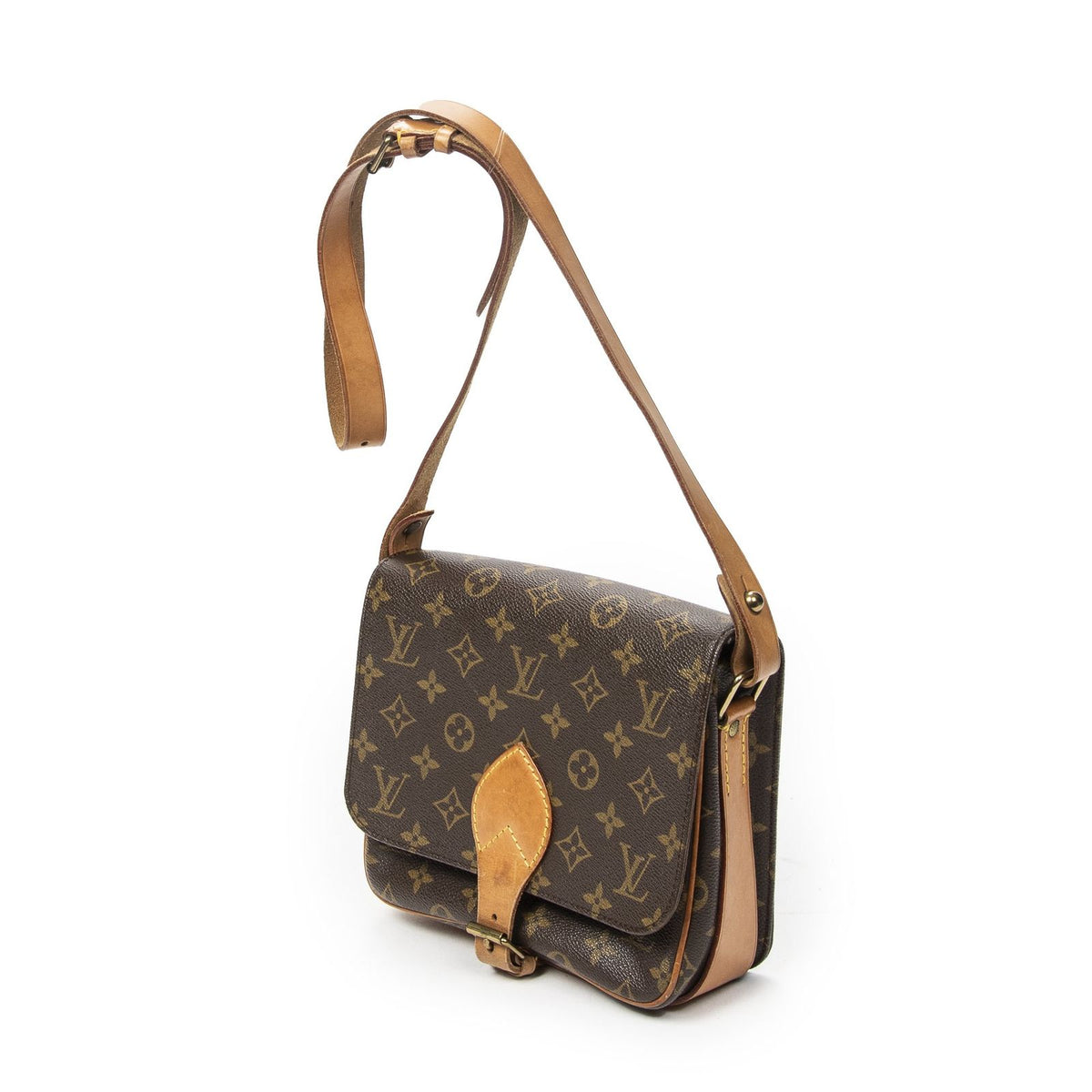 Louis Vuitton Cartouchiere Brown Monogram Canvas Shoulder Bag — view 2