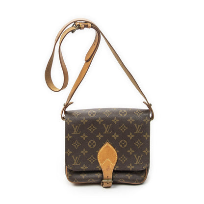 Louis Vuitton Cartouchiere Brown Monogram Canvas Shoulder Bag
