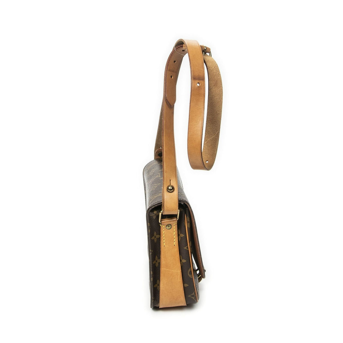 Louis Vuitton Cartouchiere Brown Monogram Canvas Shoulder Bag — view 4