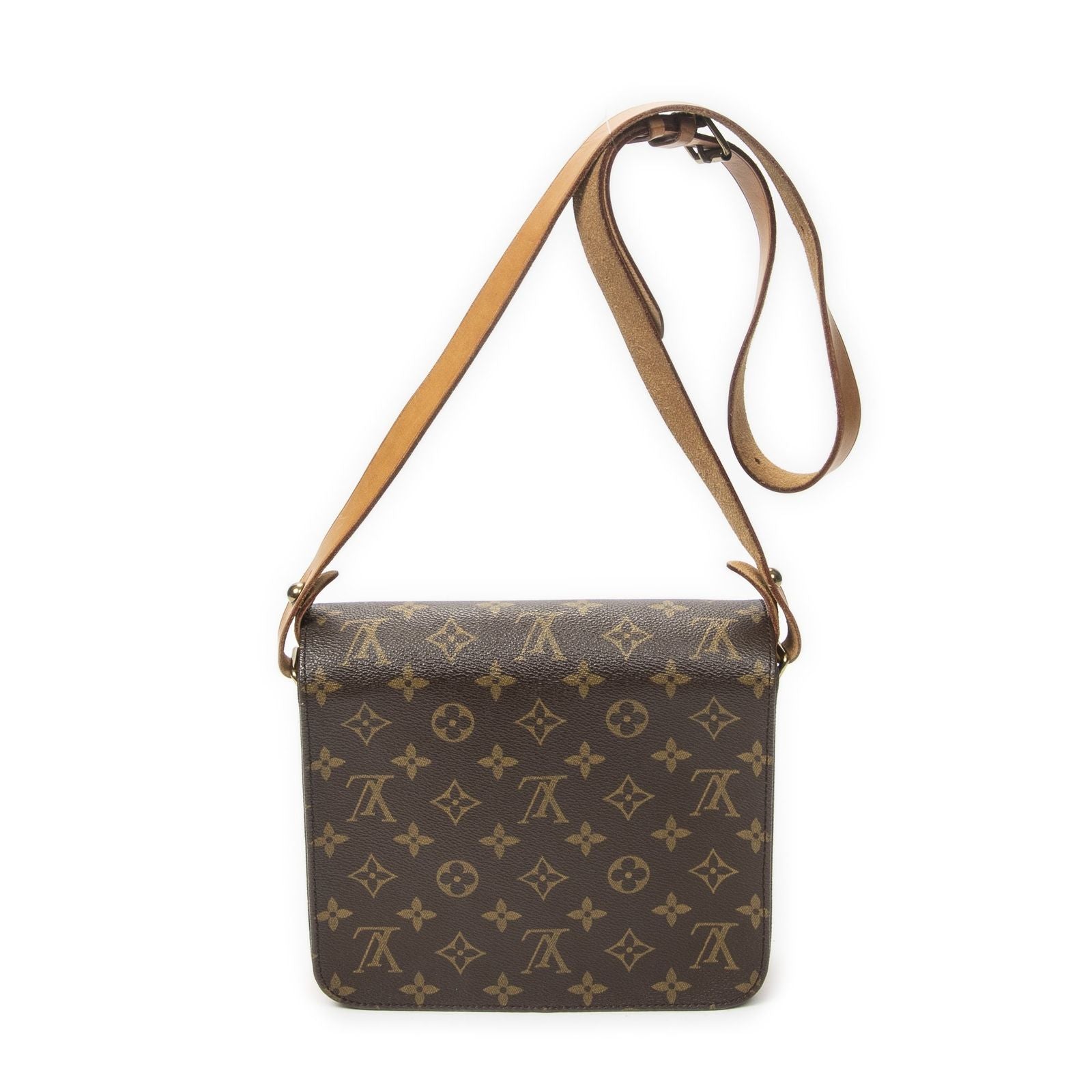 Louis Vuitton Cartouchiere Brown Monogram Canvas Shoulder Bag — view 5