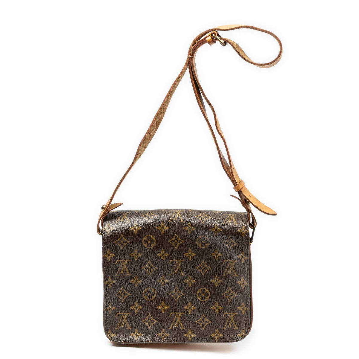 Louis Vuitton Cartouchiere Brown Monogram Canvas Shoulder Bag — view 5