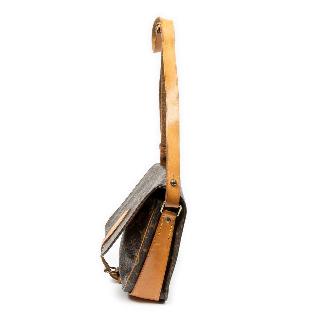 Louis Vuitton Cartouchiere Brown Monogram Canvas Shoulder Bag — view 3