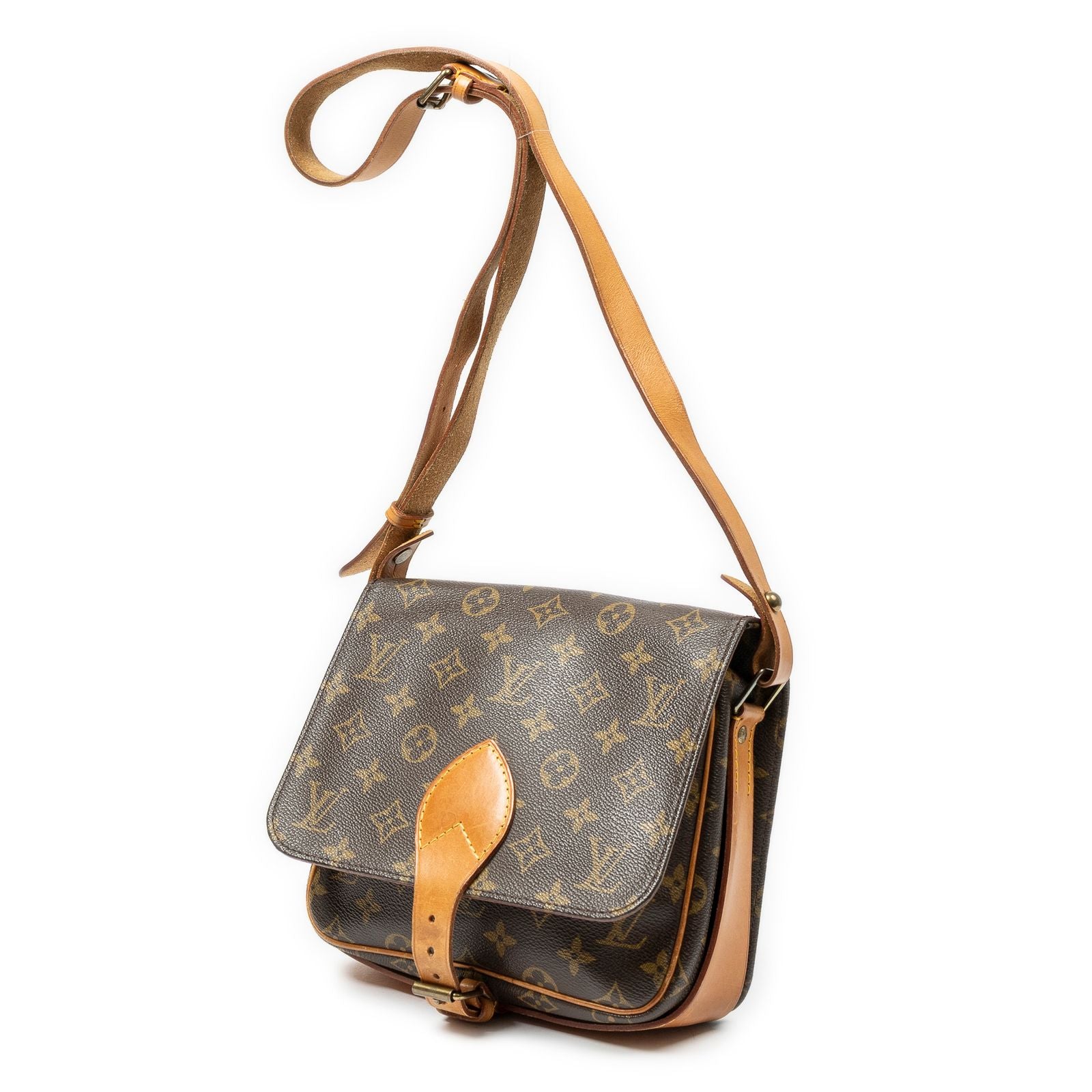 Louis Vuitton Cartouchiere Brown Monogram Canvas Shoulder Bag — view 2