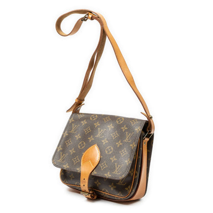 Louis Vuitton Cartouchiere Brown Monogram Canvas Shoulder Bag — view 2