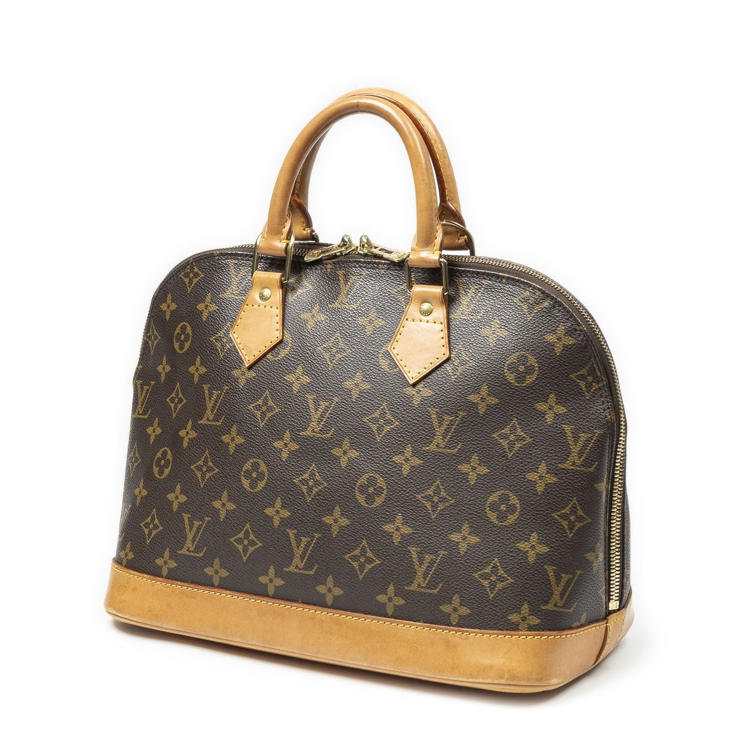 Louis Vuitton Alma Brown Monogram Canvas Handbag — view 2