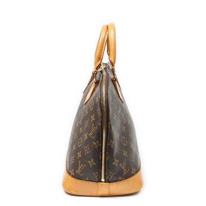 Louis Vuitton Alma Brown Monogram Canvas Handbag — view 3