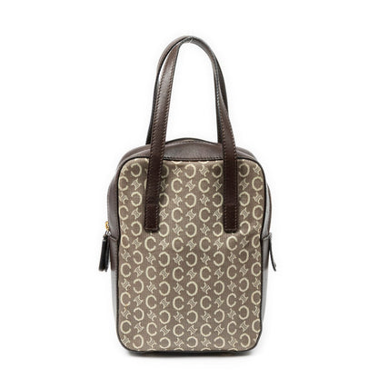 Celine Vintage Mini Handbag Beige Brown C Macadam Canvas