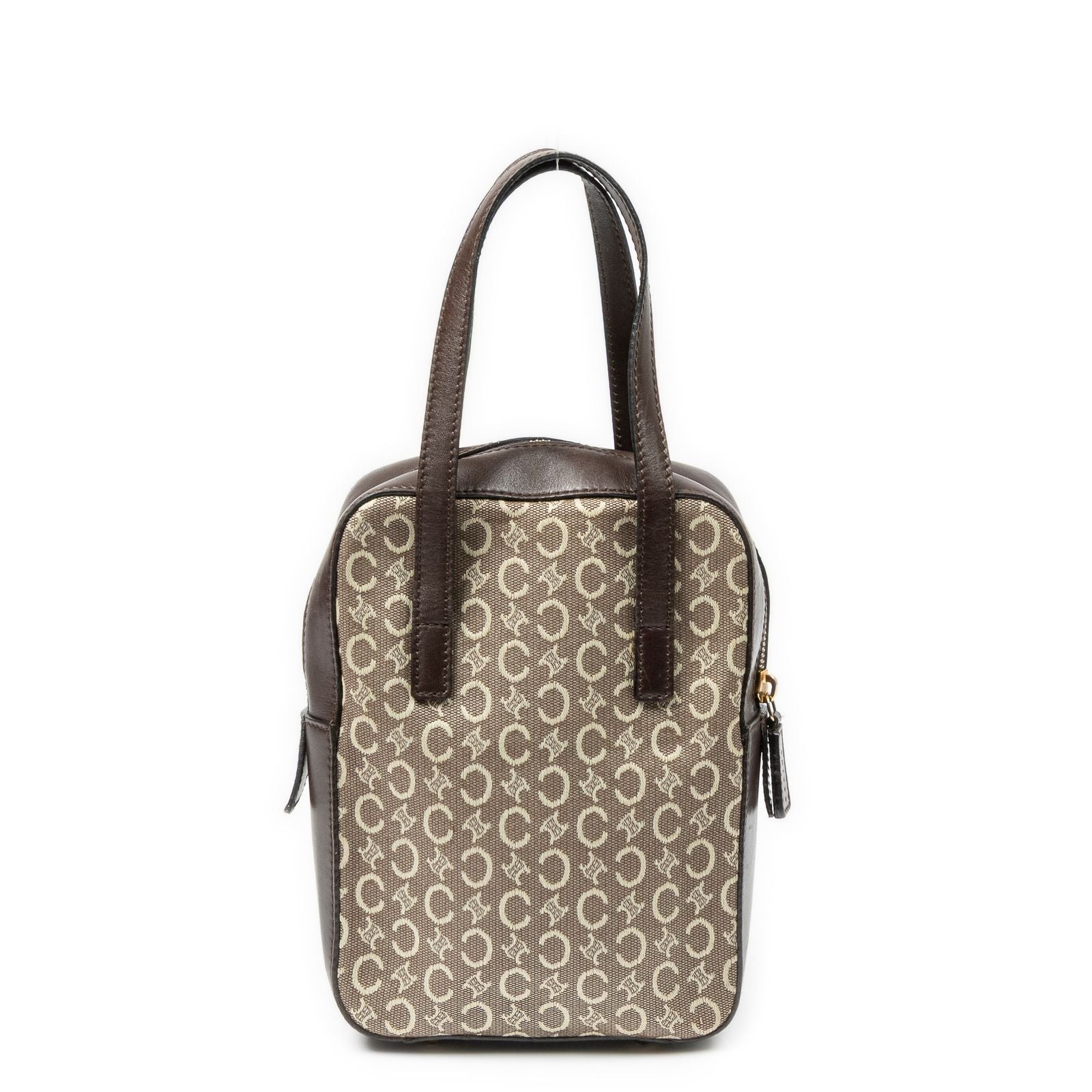 Celine Vintage Mini Handbag Beige Brown C Macadam Canvas — view 5
