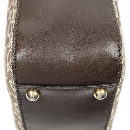 Celine Vintage Mini Handbag Beige Brown C Macadam Canvas — view 7