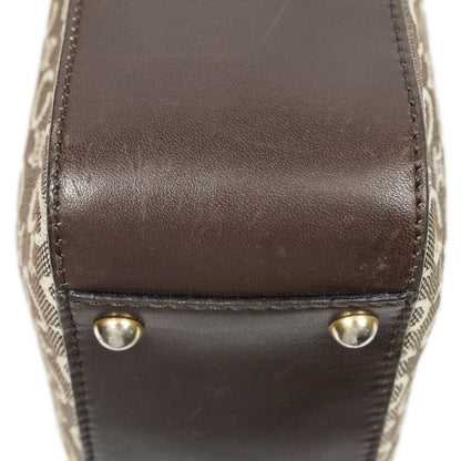 Celine Vintage Mini Handbag Beige Brown C Macadam Canvas — view 8