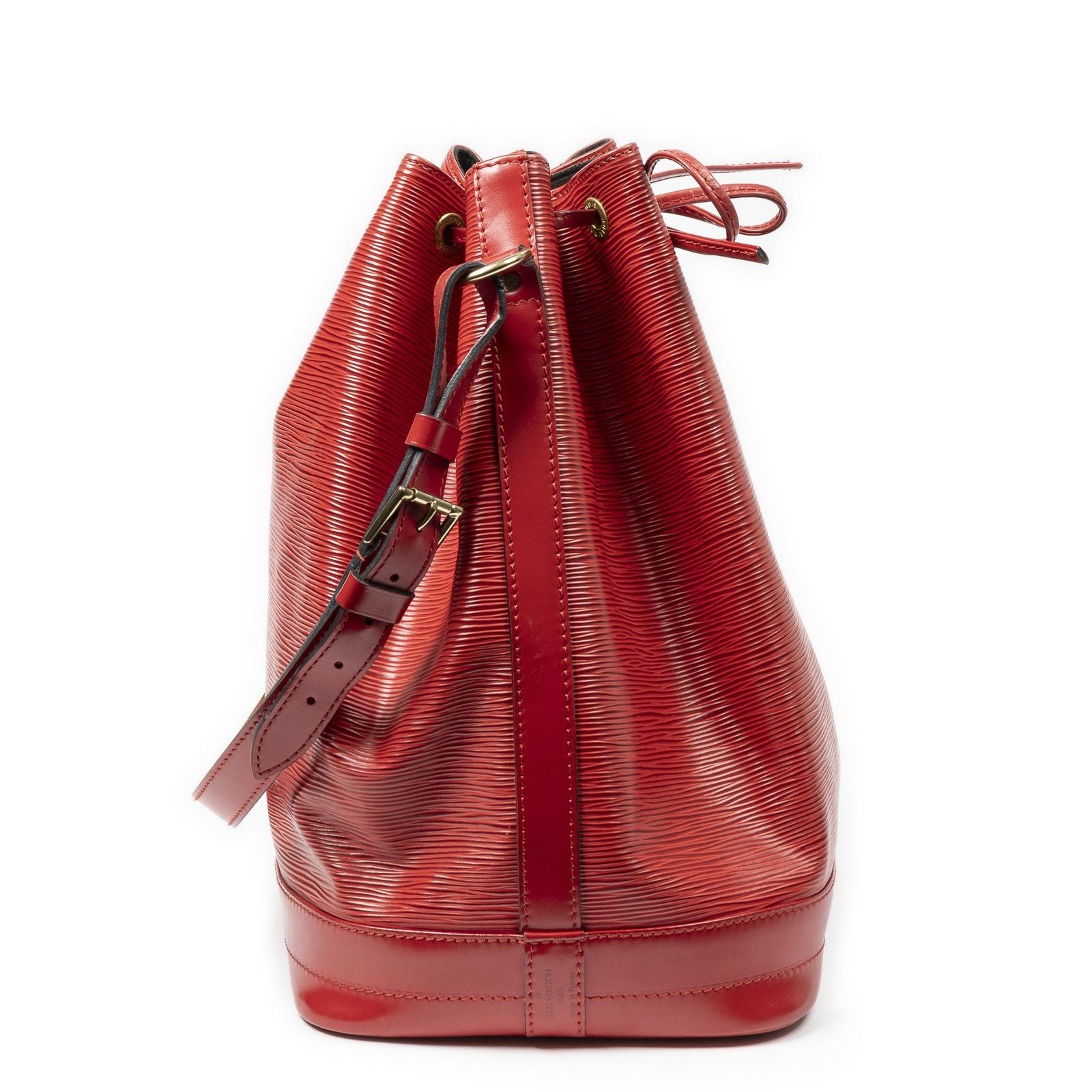 Louis Vuitton Noe Red Epi Bucket Bag — view 4