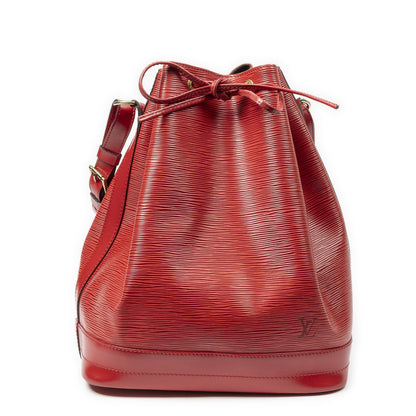 Louis Vuitton Noe Red Epi Bucket Bag