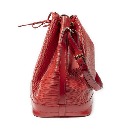 Louis Vuitton Noe Red Epi Bucket Bag — view 3