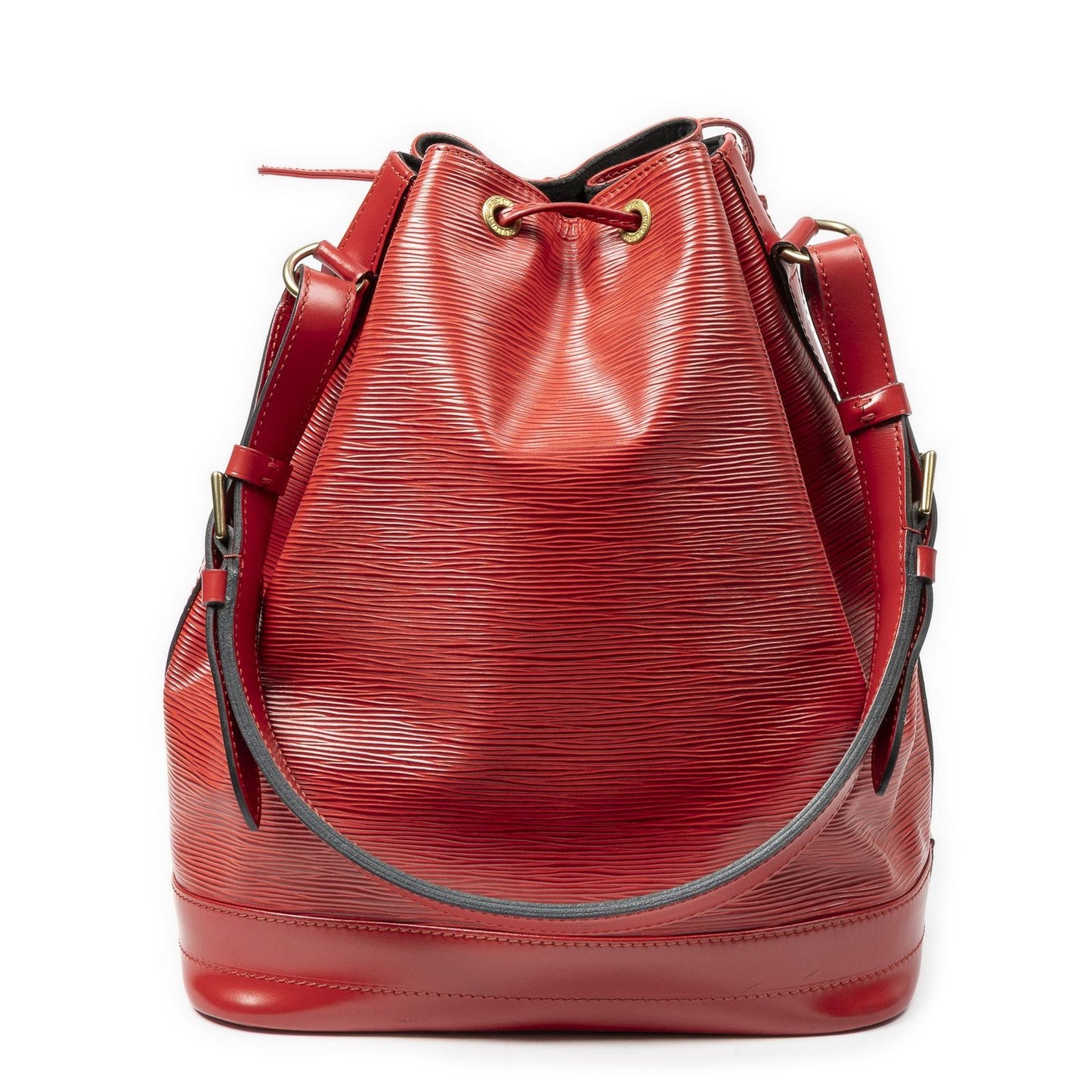 Louis Vuitton Noe Red Epi Bucket Bag — view 5