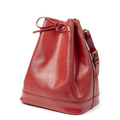 Louis Vuitton Noe Red Epi Bucket Bag — view 2