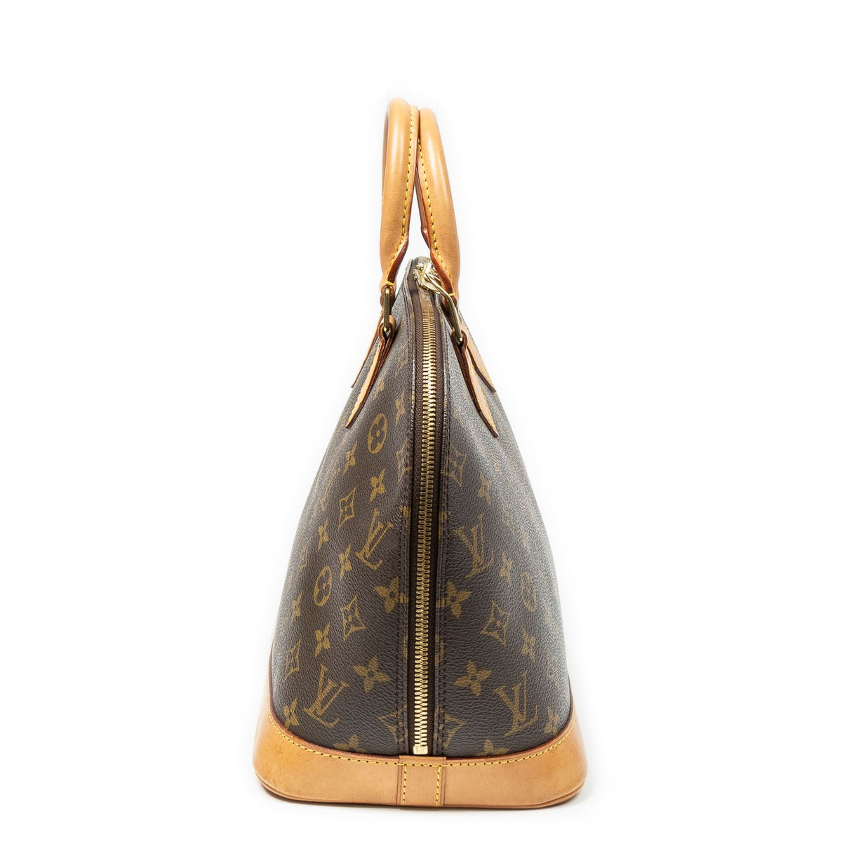 Louis Vuitton Alma Brown Monogram Canvas Handbag — view 3