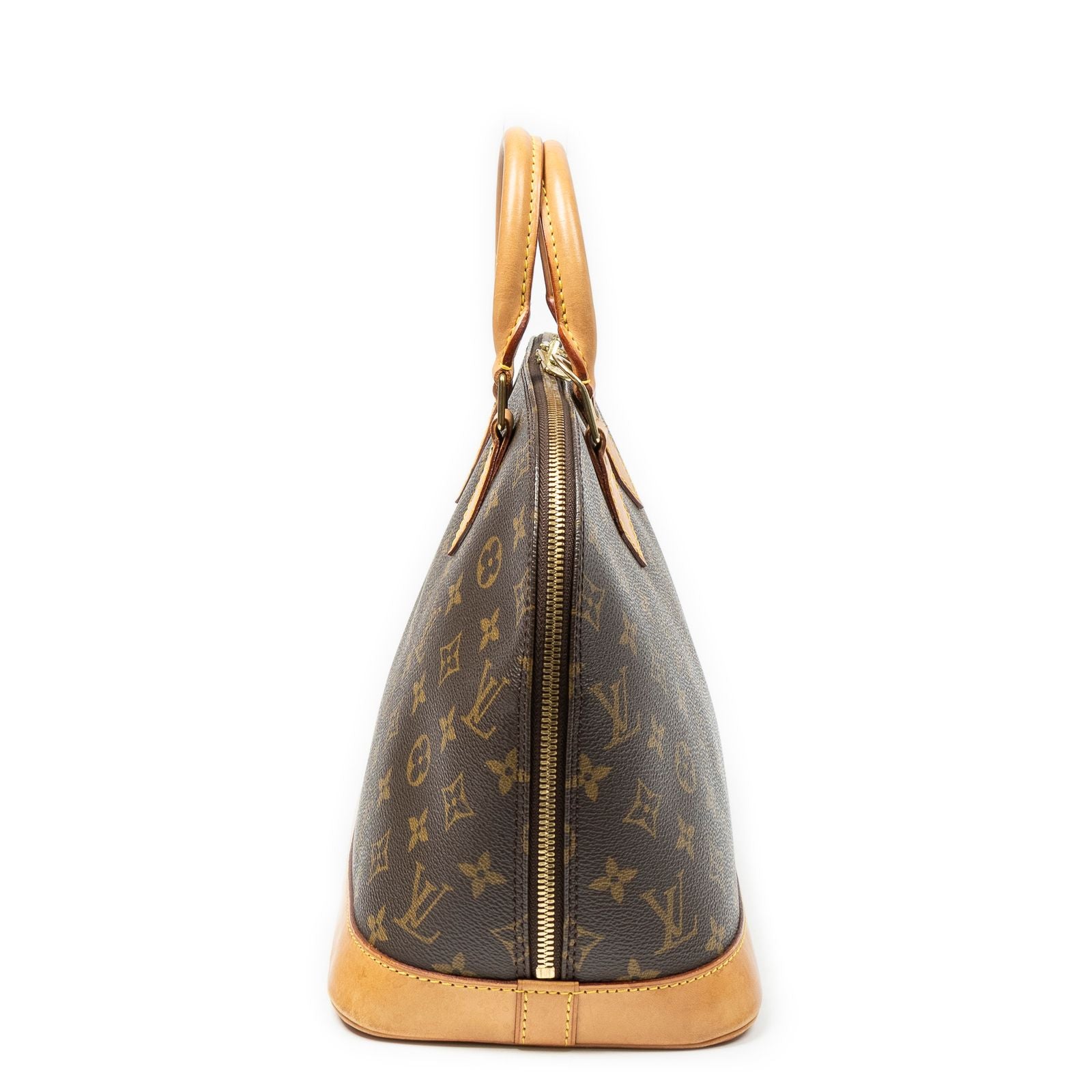 Louis Vuitton Alma Brown Monogram Canvas Handbag — view 3