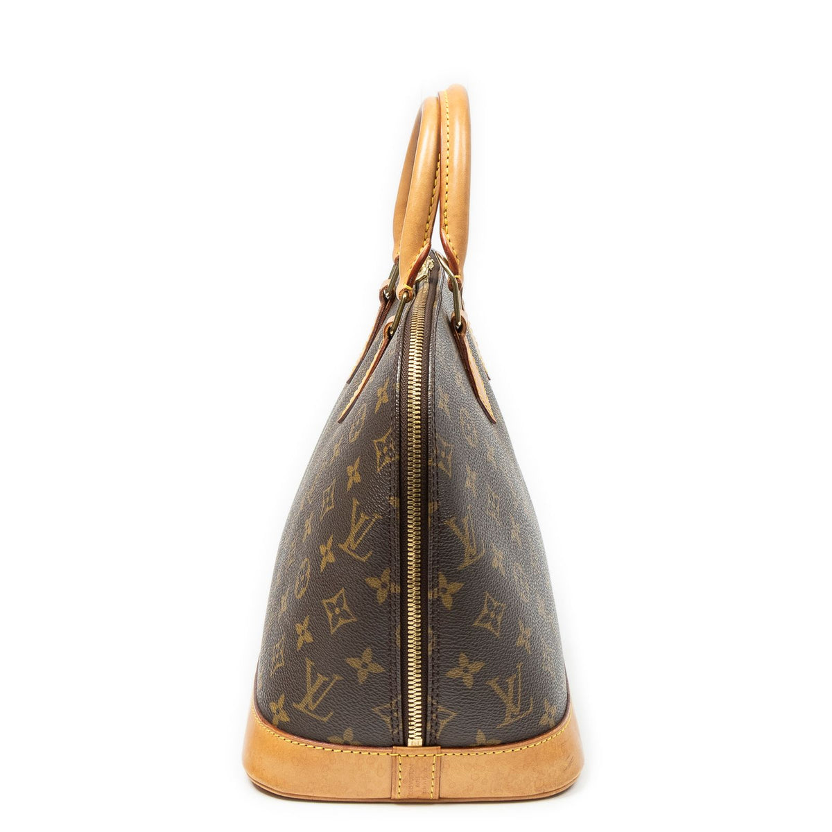 Louis Vuitton Alma Brown Monogram Canvas Handbag — view 4