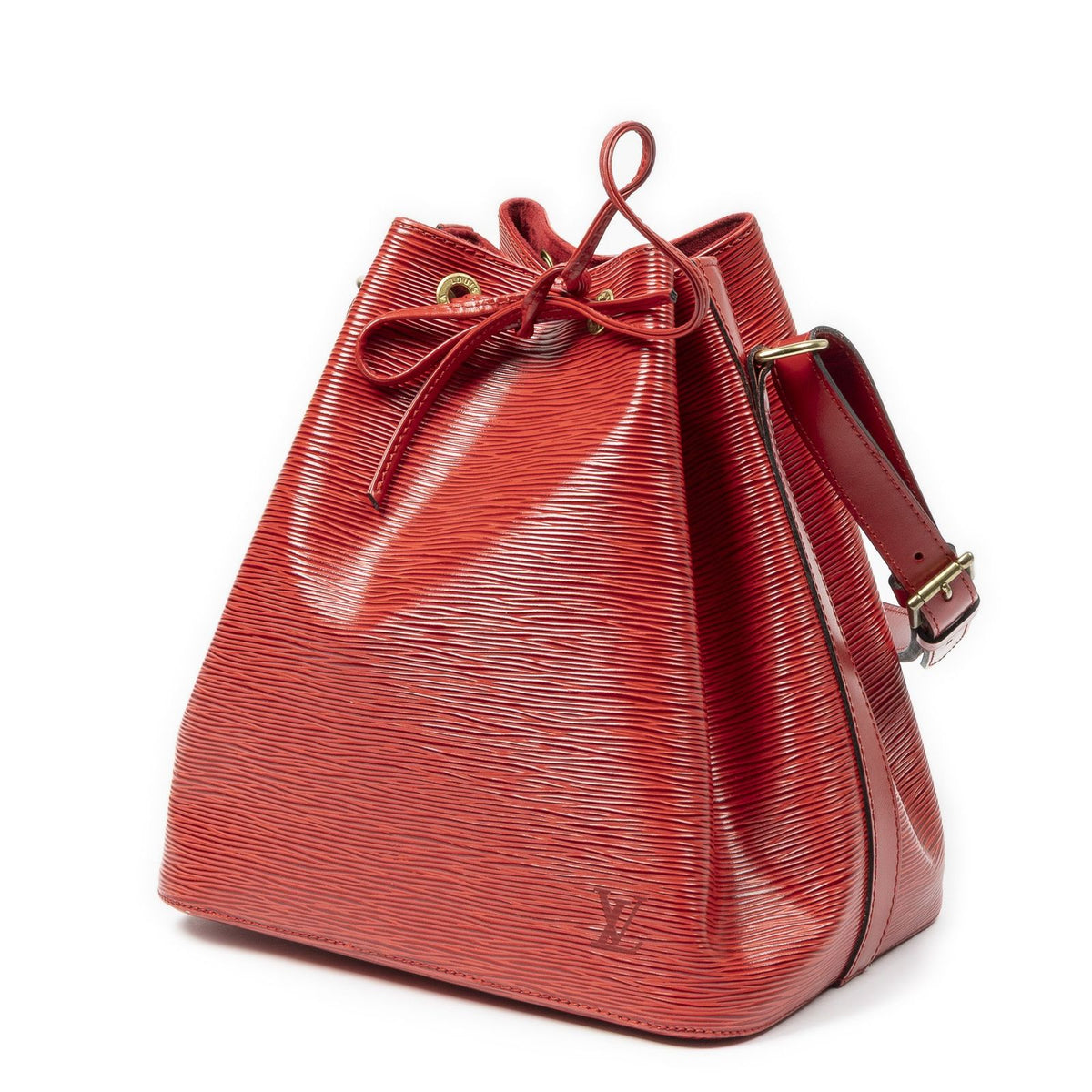 Louis Vuitton Noe Red Epi Bucket Bag — view 2