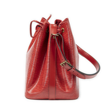 Louis Vuitton Noe Red Epi Bucket Bag — view 3