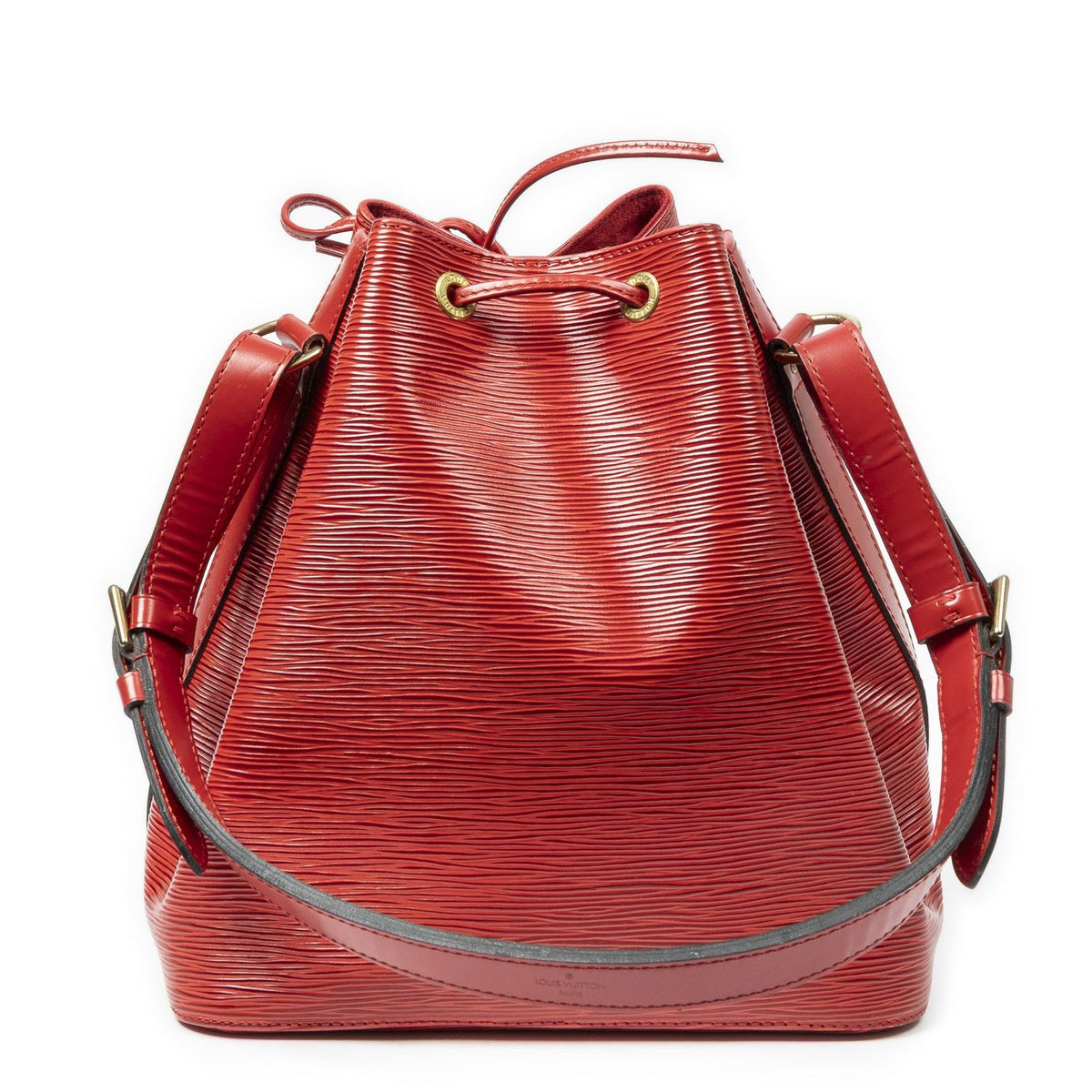 Louis Vuitton Noe Red Epi Bucket Bag — view 5