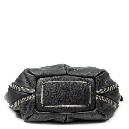 Celine Large Bitter Sweet Black Gray Leather Shoulder Bag — view 6