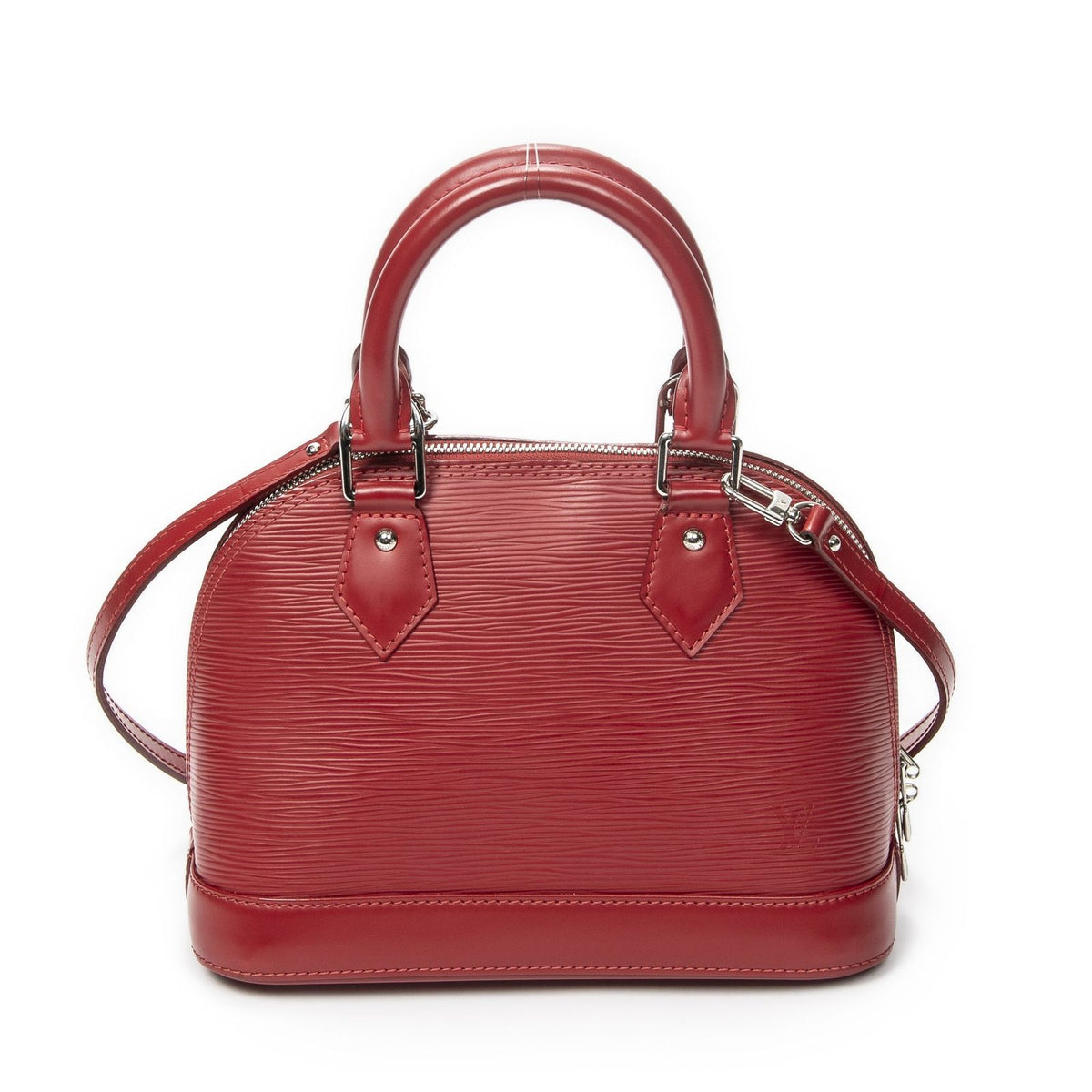 Louis Vuitton Alma Red Epi Handbag