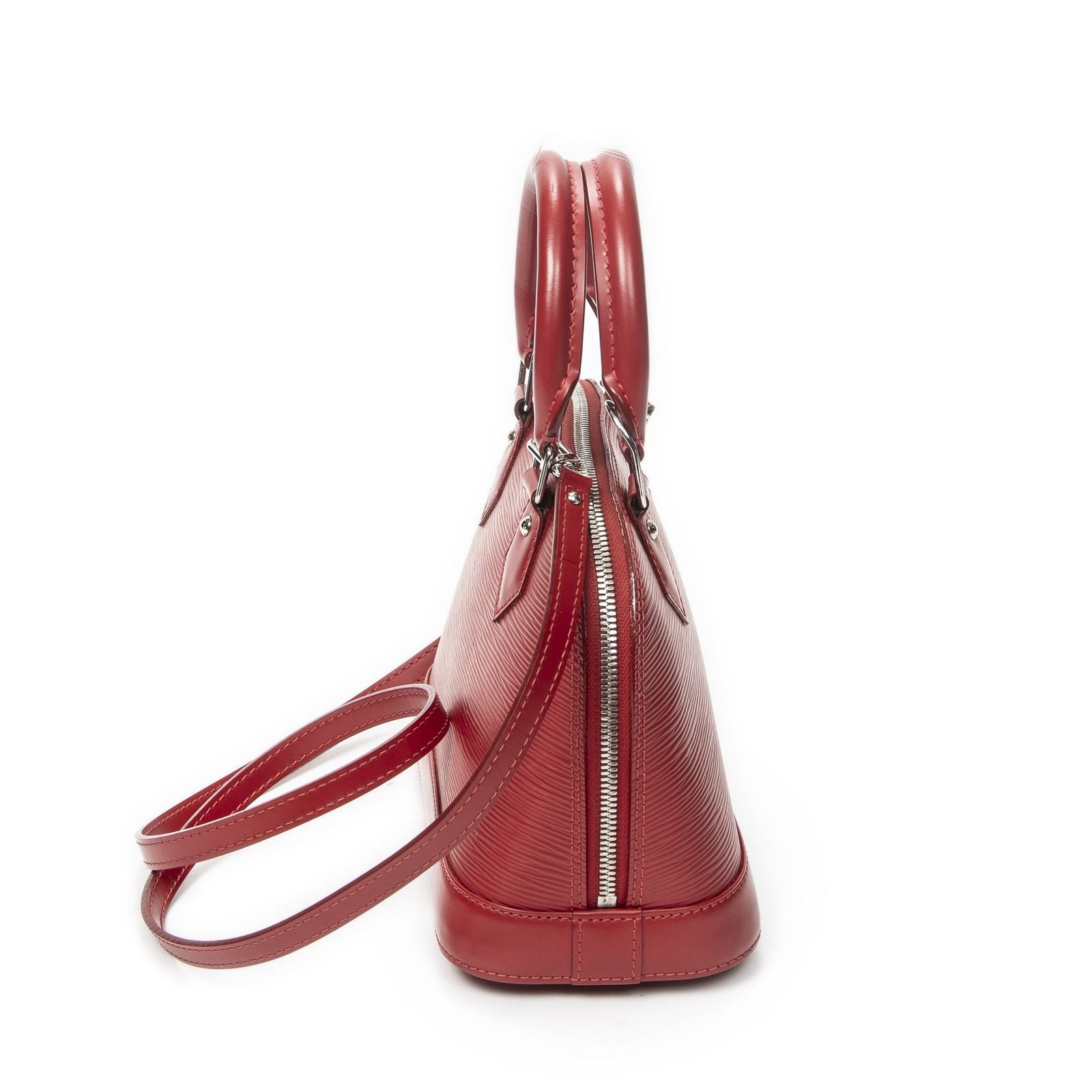 Louis Vuitton Alma Red Epi Handbag — view 4