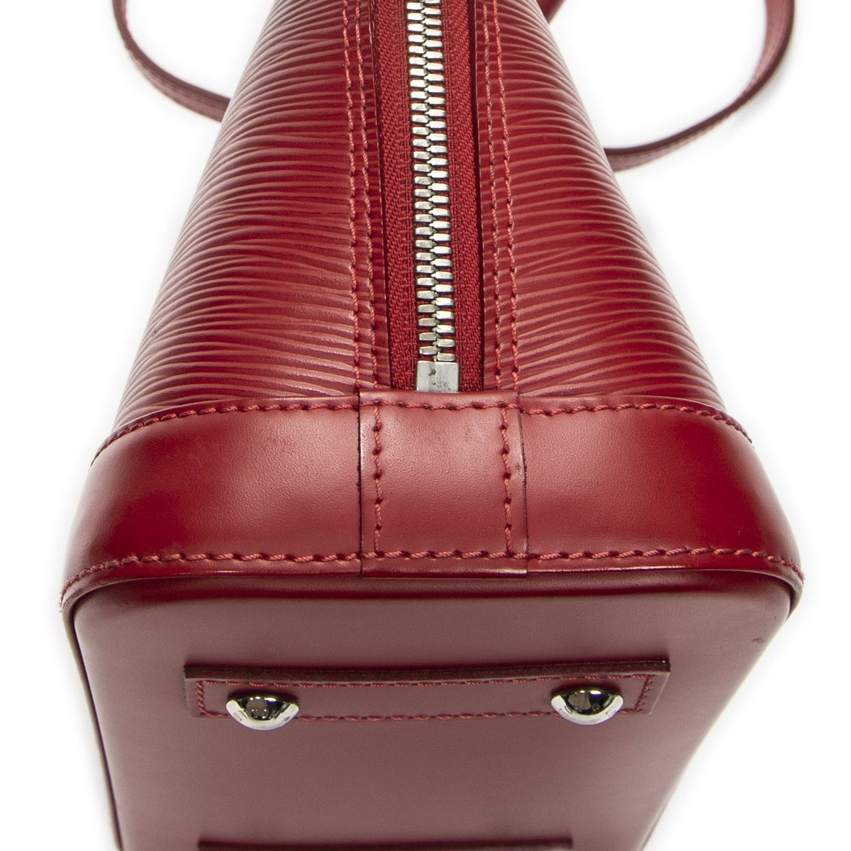 Louis Vuitton Alma Red Epi Handbag — view 8