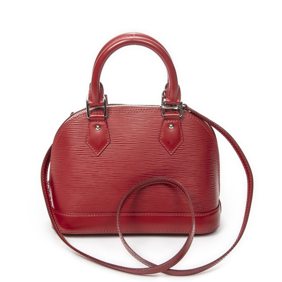 Louis Vuitton Alma Red Epi Handbag — view 5