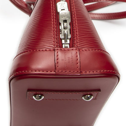 Louis Vuitton Alma Red Epi Handbag — view 7