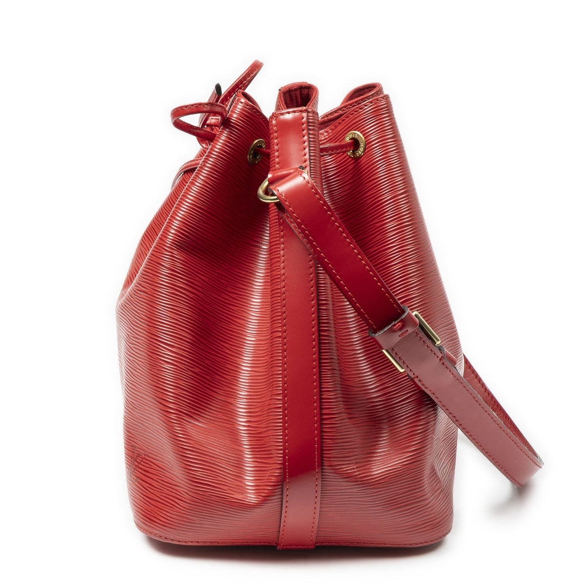 Louis Vuitton Noe Red Epi Bucket Bag — view 3