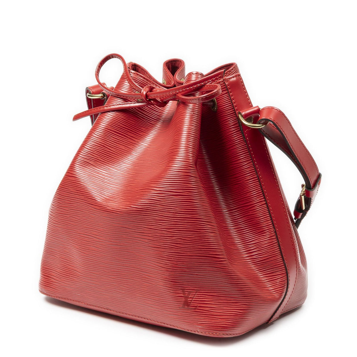 Louis Vuitton Noe Red Epi Bucket Bag — view 2