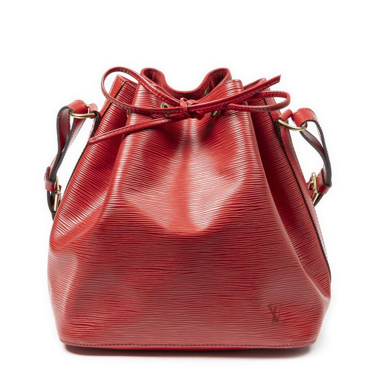 Louis Vuitton Noe Red Epi Bucket Bag