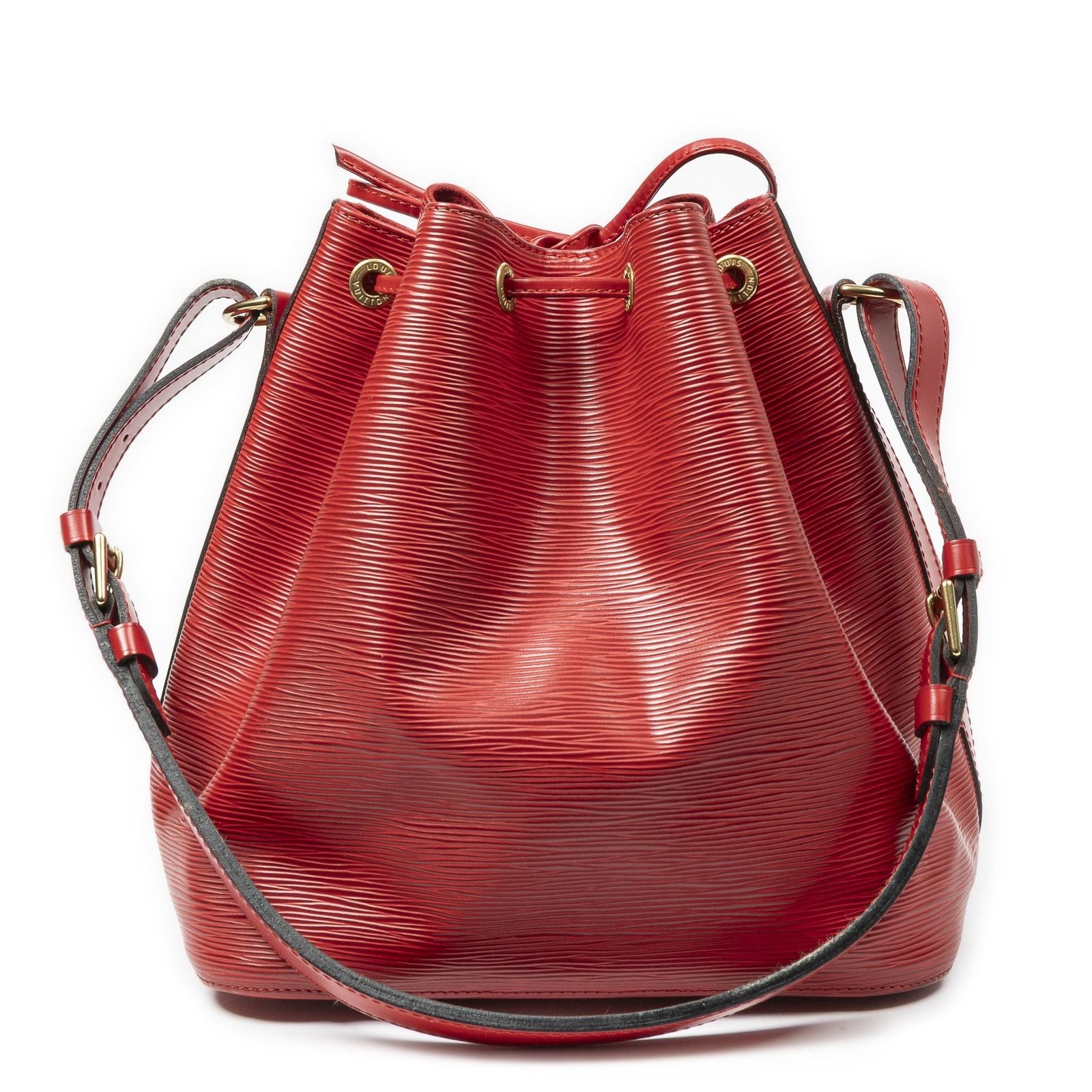Louis Vuitton Noe Red Epi Bucket Bag — view 5