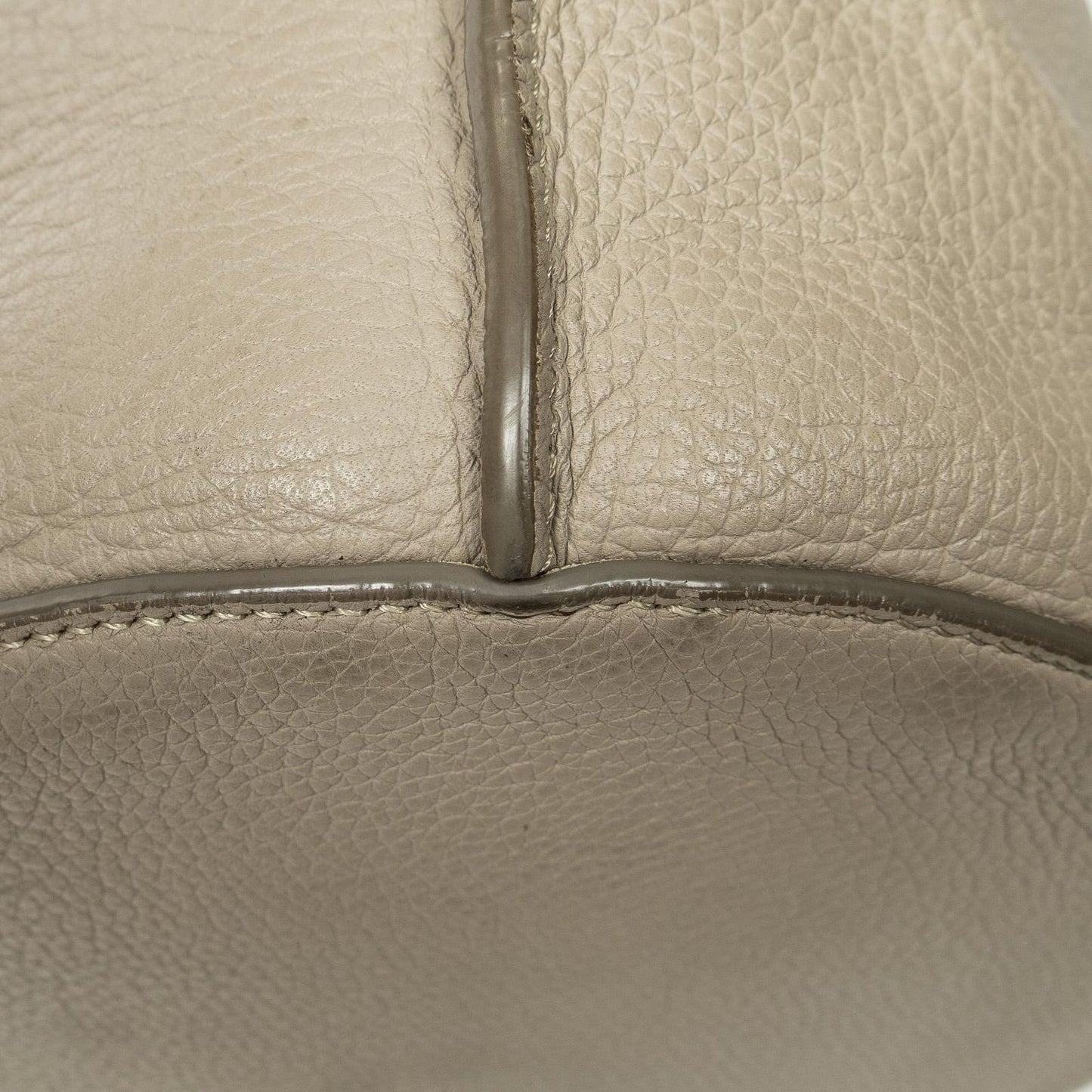 Celine Large Shape Bucket Bag Gray Grain Calfskin Leather — view 7