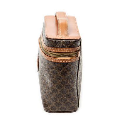 Celine Top Handle Toiletry Pouch Brown Macadam Canvas — view 3