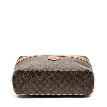 Celine Top Handle Toiletry Pouch Brown Macadam Canvas — view 6
