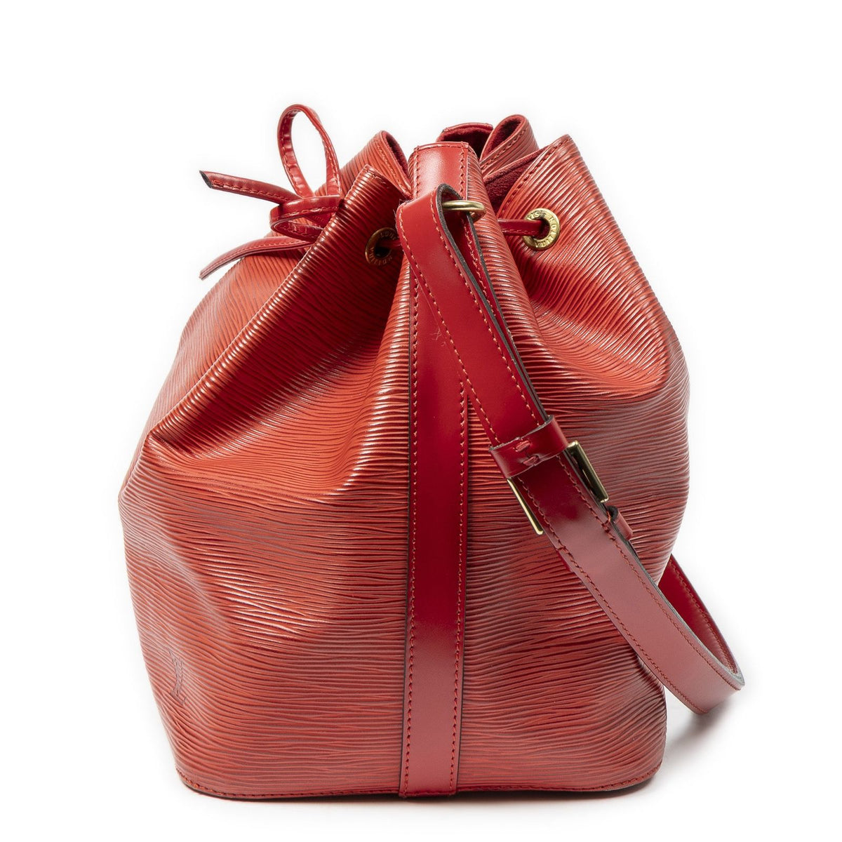 Louis Vuitton Noe Red Epi Bucket Bag — view 3